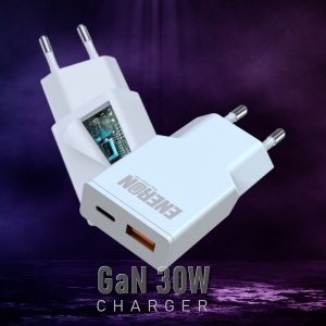 SZYBKA ŁADOWARKA SIECIOWA USB-C+A 30W GaN Slim DO TELEFONU/TABLETU Type-C biała 9