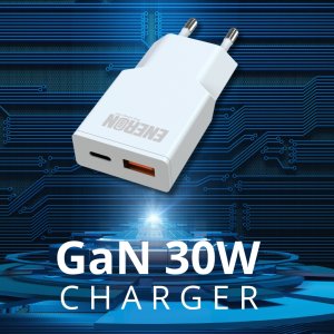 SZYBKA ŁADOWARKA SIECIOWA USB-C+A 30W GaN Slim DO TELEFONU/TABLETU Type-C biała 10