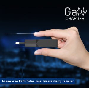 Ładowarka Eneron SZYBKA ŁADOWARKA SIECIOWA USB-C 20W GaN Slim czarna 13