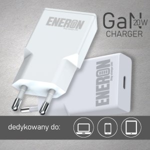 SZYBKA ŁADOWARKA SIECIOWA USB-C 20W GaN Slim DO TELEFONU/TABLETU BIAŁA 10