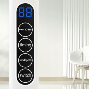 WENTYLATOR PODŁOGOWY WIATRAK STOJĄCY CICHY MOCNY 5 ŁOPATEK 8 TRYBÓW + PILOT 5