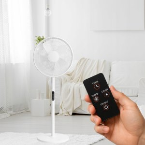 WENTYLATOR PODŁOGOWY WIATRAK STOJĄCY CICHY MOCNY 5 ŁOPATEK 8 TRYBÓW + PILOT 8