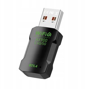KARTA SIECIOWA ADAPTER BLUETOOTH 5.4 WiFi 6 BT USB 900 MBPS WPA3 ODBIORNIK 12
