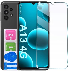 krainaGSM Etui Czarny matowy Silikon Slim do Samsung A13 4G + SZKŁO 9H 9