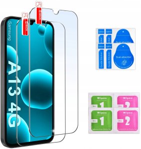krainaGSM Etui do Samsung A13 4G | Matowy Czarny Silikon Slim + 2 SZTUKI SZKŁO 8