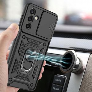 krainaGSM Etui Pancerne CZARNE SLIDE do Samsung S25 FE wzmocnione 6