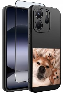 ETUI do Xiaomi Redmi Note 14 4G | WZORY | SILIKONOWE MATT CASE + SZKŁO 9H 2