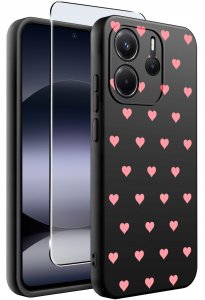krainaGSM ETUI do Xiaomi Redmi Note 14 4G SILIKONOWE MATT CASE + SZKŁO 9H 2