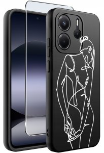 ETUI do Xiaomi Redmi Note 14 4G | WZORY | SILIKONOWE MATT CASE + SZKŁO 9H 2