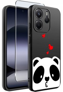 krainaGSM ETUI do Xiaomi Redmi Note 14 4G SILIKONOWE MATT CASE + SZKŁO 9H 2