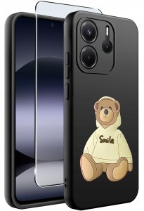 krainaGSM ETUI do Xiaomi Redmi Note 14 4G | WZORY | SILIKONOWE MATT CASE + SZKŁO 9H 2