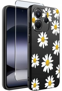 krainaGSM ETUI do Xiaomi Redmi Note 14 4G | WZORY | SILIKONOWE MATT CASE + SZKŁO 9H 2
