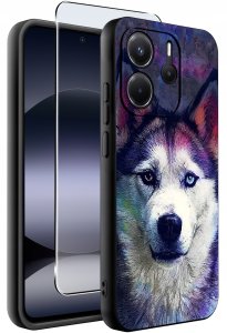 ETUI do Xiaomi Redmi Note 14 4G | WZORY | SILIKONOWE MATT CASE + SZKŁO 9H 2