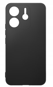 krainaGSM Etui Czarny Matowy Silikon Slim do Xiaomi Redmi Note 14 4G + SZKŁO 9H 8
