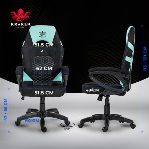 FOTEL GAMINGOWY BIUROWY KRZESŁO OBROTOWE DO BIURKA 9