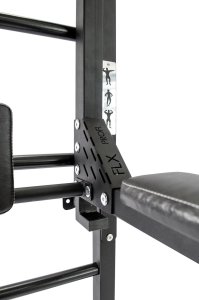 Małpiszon Drabinka gimnastyczna Profi czarny + drążek i poręcze do dipów 2w1 | 250 kg 12