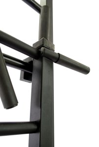 Małpiszon Drabinka gimnastyczna Profi czarny + drążek i poręcze do dipów 2w1 | 250 kg 14