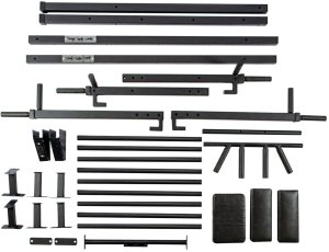 Małpiszon Drabinka gimnastyczna Profi czarny + drążek i poręcze do dipów 2w1 | 250 kg 8