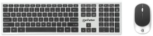 Klawiatura + mysz Manhattan 180788 Bezprzewodowy QWERTY Czarno-Srebrny (MHT_180788) 3