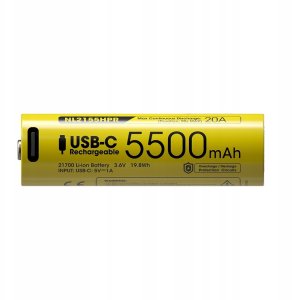 Nitecore Akumulator 21700 5500mAh 20A USB-C 2