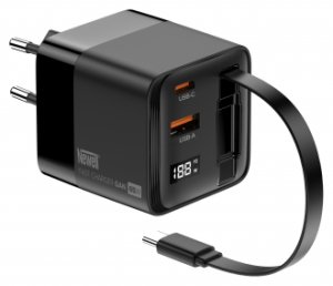 Ładowarka sieciowa Newell GaN 65 W LCD - EU 21