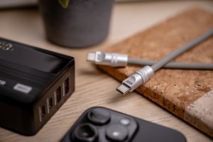 Kabel USB USB-C - USB-C 2 m Szary (NL4985) 85