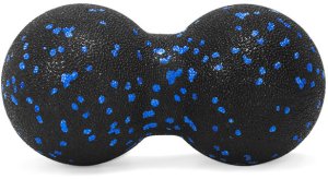 Podwójna piłka do masażu 8 cm czarno - niebieska one size 7