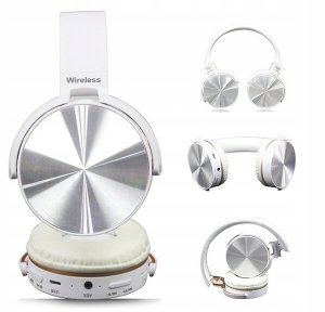 SŁUCHAWKI NAUSZNE BEZPRZEWODOWE BLUETOOTH LEKKIE MP3 RADIO SKŁADANE GAMING 4