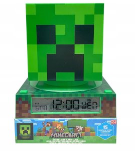 Lampka Lampa Nocna Z Budzikiem Zegar Data Budzik Ekran Lcd Minecraft / Min3020 5