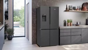 Lodówka Siemens KF96DPXEA, Freestanding, French door, Grey, Glass, 547 L, SN-T 3