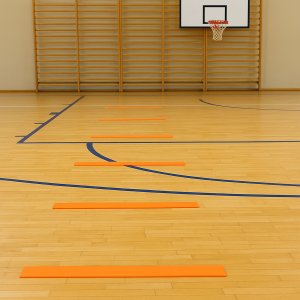 Znaczniki płaskie pachołki na parkiet pasy SMJ sport 10 sztuk pomarańczowe 51x6cm 8