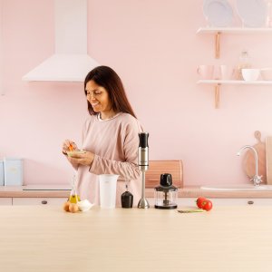 Blender Solac BLENDER RĘCZNY WIELOFUNKCYJNY MIKSER STALOWE OSTRZA 1500W 2