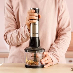 Blender Solac BLENDER RĘCZNY WIELOFUNKCYJNY MIKSER STALOWE OSTRZA 1500W 4