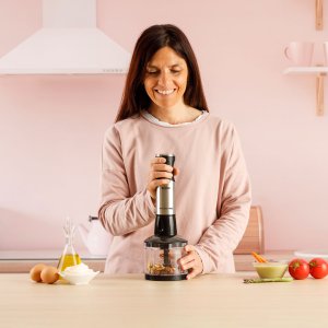 Blender Solac BLENDER RĘCZNY WIELOFUNKCYJNY MIKSER STALOWE OSTRZA 1500W 5