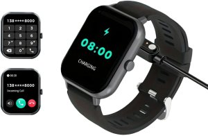 Smartwatch zegarek damski męski gumowy pasek sport bluetooth rozmowy czarny 3