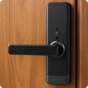 ZAMEK ELEKTRONICZNY KLAMKA DO DRZWI CZARNA NA KOD SZYFR ODCISK PALCA TTLOCK 3
