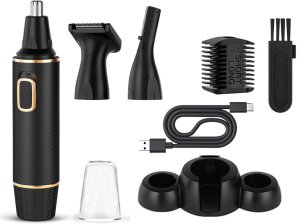 Trymer do nosa uszu depilator włosów golarka brwi 3w1 led 9