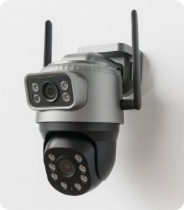 KAMERA ZEWNĘTRZNA OBROTOWA NA KARTĘ SIM GSM LTE 4G PODWÓJNA DO MONITORINGU 3