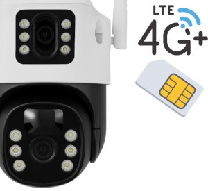 KAMERA ZEWNĘTRZNA OBROTOWA NA KARTĘ SIM GSM LTE 4G SOLARNA DO MONITORINGU 7