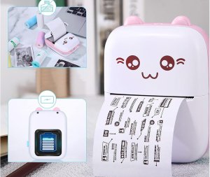 Mini drukarka termiczna bezprzewodowa przenośna drukuś do zdjęć notatek 7