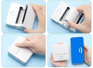 Mini drukarka termiczna bezprzewodowa przenośna drukuś do zdjęć notatek 9