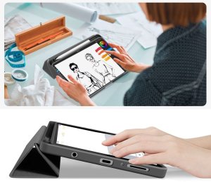 Etui na tablet Tech-Protect Etui SmartCase Pen Canvas do Samsung Galaxy Tab A9 / A11 8.7 X110 / X115 / X133 / X135 Charcoal Grey 12