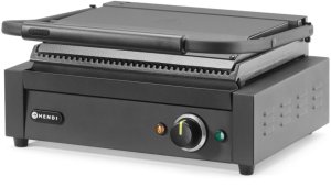 Hendi Grill elektryczny kontaktowy z ryflowaną płytą 340x235 mm 2200 W 3