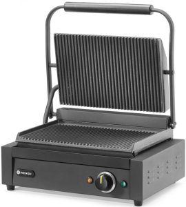Hendi Grill elektryczny kontaktowy z ryflowaną płytą 340x235 mm 2200 W 4