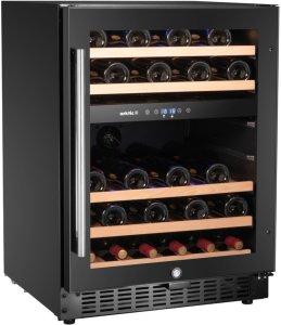 Lodówka chłodziarka do wina 2-strefowa na 46 butelek 137 l 565x595x820 mm Lodówka chłodziarka do wina 2-strefowa na 46 butelek 137 l 565x595x820 mm 2