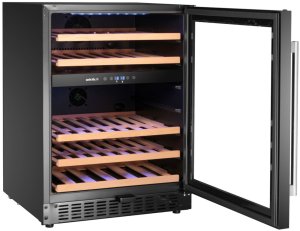Lodówka chłodziarka do wina 2-strefowa na 46 butelek 137 l 565x595x820 mm Lodówka chłodziarka do wina 2-strefowa na 46 butelek 137 l 565x595x820 mm 3