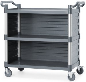 Amerbox Wózek kelnerski serwisowy z bocznymi panelami do 150 kg 3-półki 842x486 mm 2