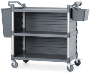 Amerbox Wózek kelnerski serwisowy z bocznymi panelami do 150 kg 3-półki 842x486 mm 3