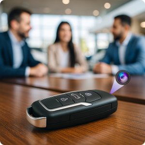 MINI KAMERA SZPIEGOWSKA UKRYTA W KLUCZYKU CZUJNIK RUCHU NAGRYWA NA KARTĘ 2