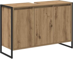 vidaXL Szafka Łazienkowa z drzwiami Dąb rzemieślniczy 90 x 30 x 60 cm 2